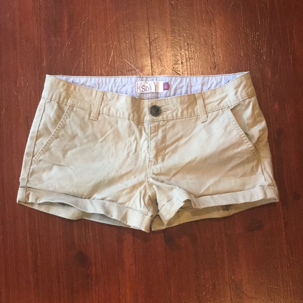 Lightly worn tan shorts!